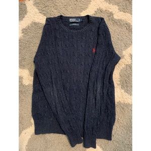Polo Cable-Knit Silk Sweater